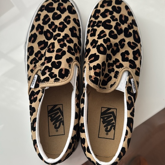 Vans Leopard Cheetah Slip Ons - Picture 4 of 5